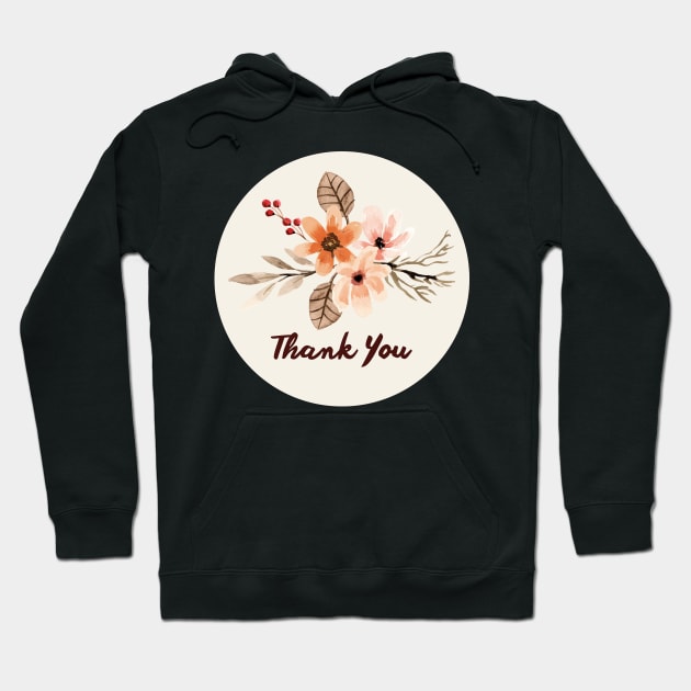 Thank You with Flower --01 Hoodie by LD-LailaDesign